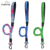 Lesă retractabilă pentru câini, care absoarbe șocurile, lesă puternică, anti-alunecare, cu mâner confortabil, potrivită pentru mers și alergare