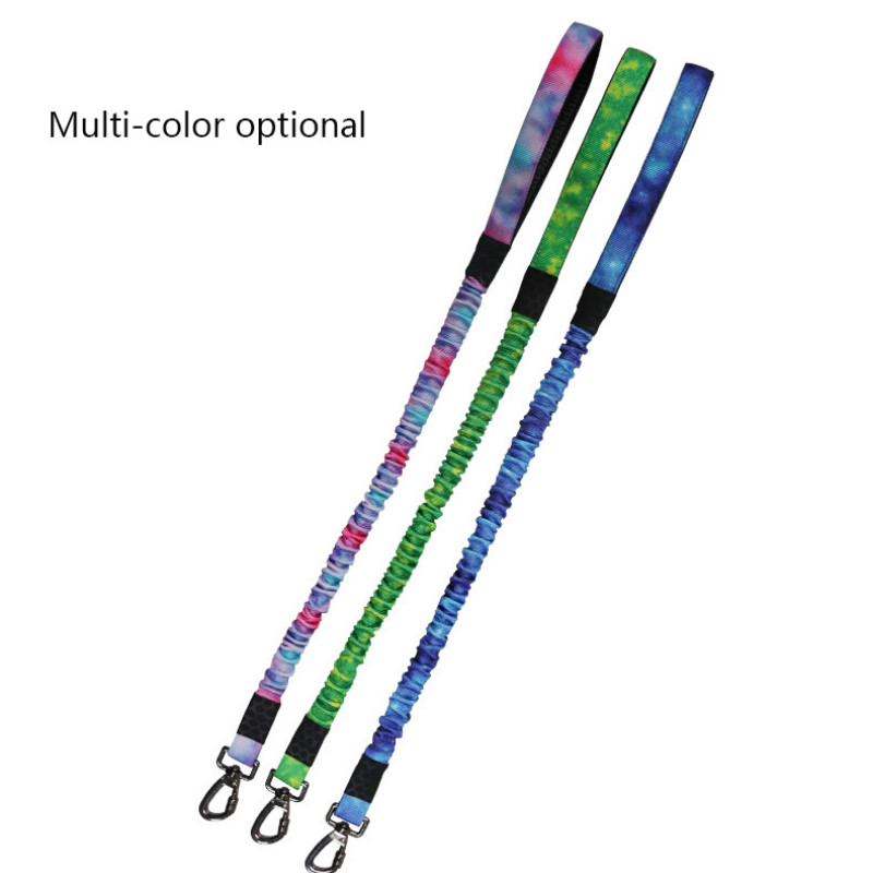 Lesă retractabilă pentru câini, care absoarbe șocurile, lesă puternică, anti-alunecare, cu mâner confortabil, potrivită pentru mers și alergare