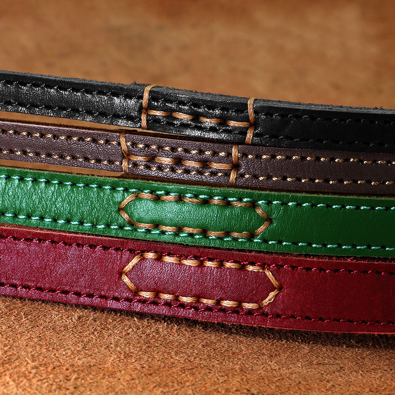 Πραγματικό δερμάτινο λουρί σκύλου Ανθεκτικό μεσαίο μεγάλο μόλυβδο σκύλου Γνήσιο δέρμα λουρί για κατοικίδια βόλτα για σκύλους German Shepherd Pitbull