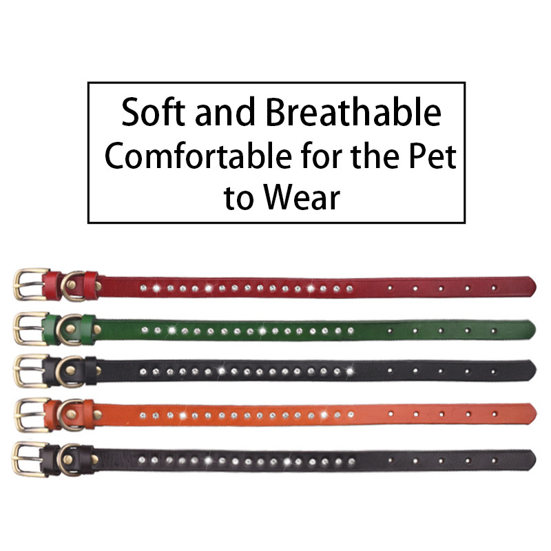 Guler din piele pentru câini cu diamante mic, mediu, mare, câini, guler reglabil, perro pentru buldog, pug, pitbull, dobermann, accesorii