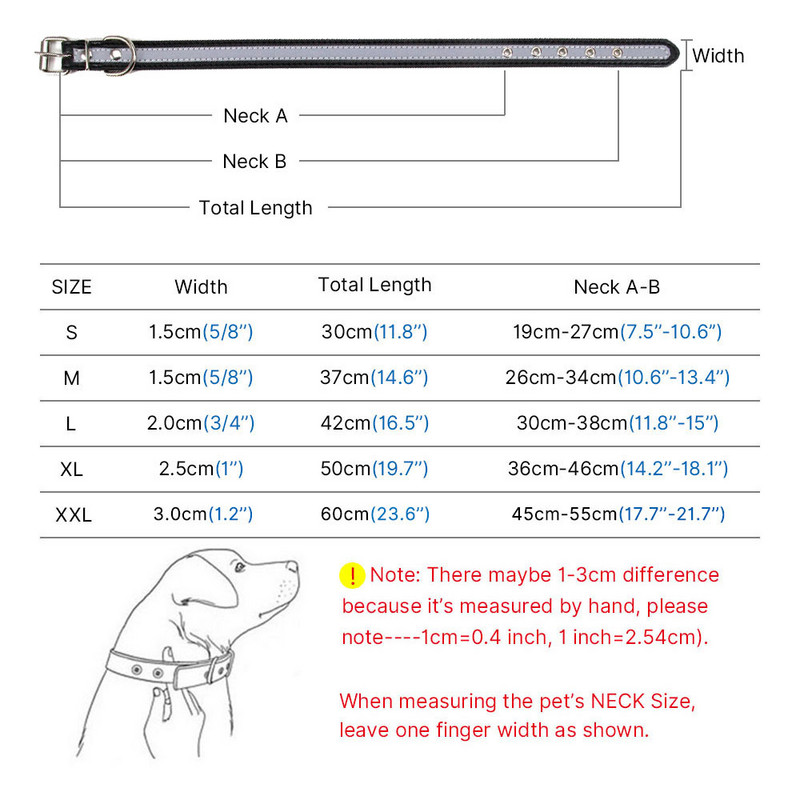Guler de caine din piele reflectorizanta Guler de siguranta pentru caini mici, mijlocii mari, articole pentru animale de companie, preveni accidentele de masina pe timpul noptii.