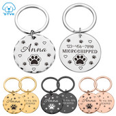 Etichete personalizate Etichete de identificare pentru câini anti-pierdute Cadouri pentru iubitorii de câini Etichete pentru zgarda pentru proprietarul de câine Etichetă gravată pentru animale de companie Cadouri noi etichete pentru cățel