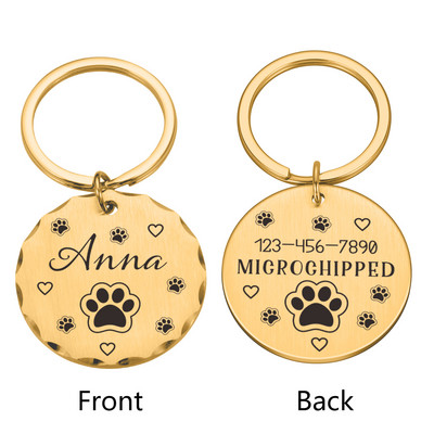 Etichete personalizate Etichete de identificare pentru câini anti-pierdute Cadouri pentru iubitorii de câini Etichete pentru zgarda pentru proprietarul de câine Etichetă gravată pentru animale de companie Cadouri noi etichete pentru cățel