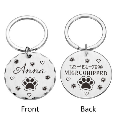 Etichete personalizate Etichete de identificare pentru câini anti-pierdute Cadouri pentru iubitorii de câini Etichete pentru zgarda pentru proprietarul de câine Etichetă gravată pentru animale de companie Cadouri noi etichete pentru cățel