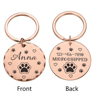 Etichete personalizate Etichete de identificare pentru câini anti-pierdute Cadouri pentru iubitorii de câini Etichete pentru zgarda pentru proprietarul de câine Etichetă gravată pentru animale de companie Cadouri noi etichete pentru cățel