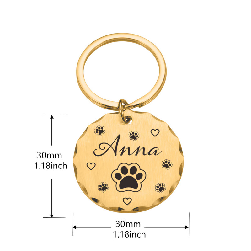 Etichete personalizate Etichete de identificare pentru câini anti-pierdute Cadouri pentru iubitorii de câini Etichete pentru zgarda pentru proprietarul de câine Etichetă gravată pentru animale de companie Cadouri noi etichete pentru cățel