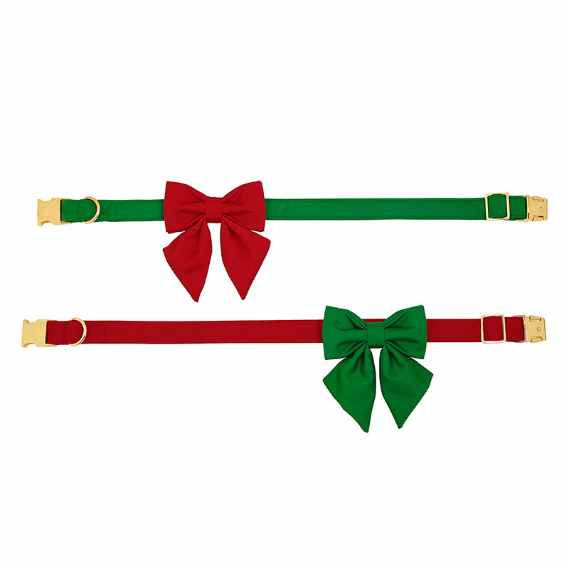 Προσωποποιημένο Μοναδικό Στιλ Paws Hot Pink Dog Collar με Σετ παπιγιόν για Small Medium Large κολάρο γάμων για σκύλους