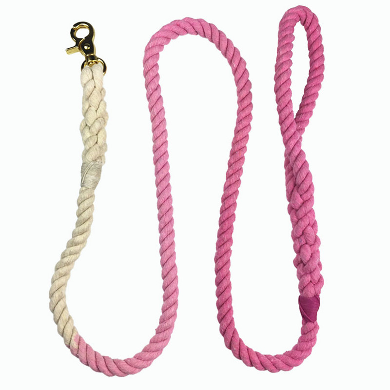 1,5 metri de culoare gradient de frânghie din bumbac originală, puternice pentru câini de toate dimensiunile, colorant ecologic pentru lese pentru animale de companie
