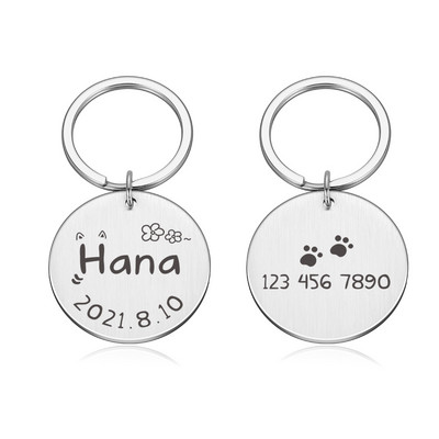 Etichetă personalizată de identificare pentru câine și pisică, gravură gratuită, etichete de aniversare pentru cățel, etichetă personalizată pentru guler pentru pisici, etichetă personalizată pentru pisici, etichete cu nume pentru animale de companie