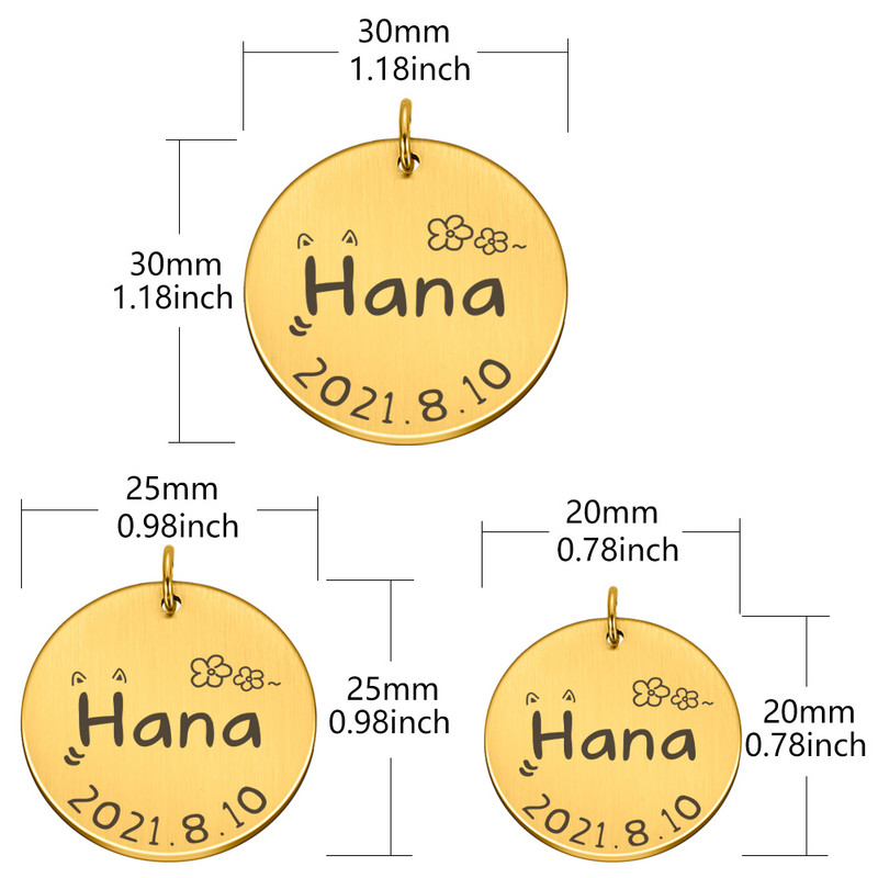 Etichetă personalizată de identificare pentru câine și pisică, gravură gratuită, etichete de aniversare pentru cățel, etichetă personalizată pentru guler pentru pisici, etichetă personalizată pentru pisici, etichete cu nume pentru animale de companie