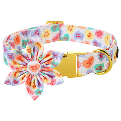 Unikaalse stiiliga käpad, graveeritud roosa Valentine koera kaelarihm kaarega värvilise südamega lemmiklooma kaelarihm lillega koera kaelarihm suur keskmine väike koer