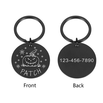 Etichetă personalizată pentru câine, din oțel inoxidabil, etichete de identificare gravate cu numele pentru zgarda de câine.