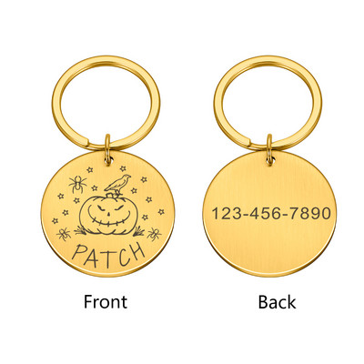 Etichetă personalizată pentru câine, din oțel inoxidabil, etichete de identificare gravate cu numele pentru zgarda de câine.