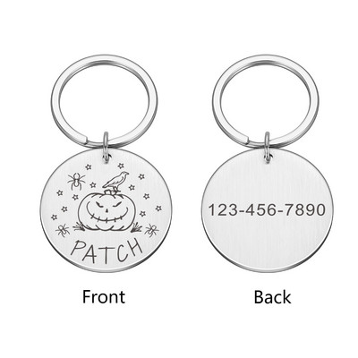 Etichetă personalizată pentru câine, din oțel inoxidabil, etichete de identificare gravate cu numele pentru zgarda de câine.