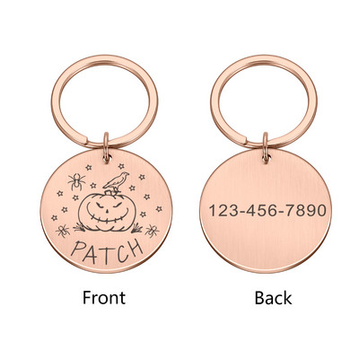 Etichetă personalizată pentru câine, din oțel inoxidabil, etichete de identificare gravate cu numele pentru zgarda de câine.