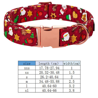 Šape jedinstvenog stila Personalizirana božićna ogrlica za psa s mašnom Djed Mraz Crvena ogrlica za psa Ogrlica za psa s cvijetom Veliki srednji mali pas