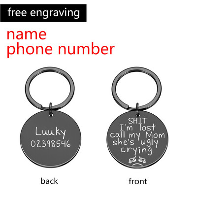 Κατά της απώλειας Ετικέτα ταυτότητας κατοικίδιων Αξεσουάρ γιακά σκύλου γάτας Διακόσμηση Όνομα κατοικίδιου Αριθμός Κολάρα Ετικέτες ταυτότητας σκύλου Εξατομικευμένες