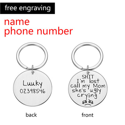 Κατά της απώλειας Ετικέτα ταυτότητας κατοικίδιων Αξεσουάρ γιακά σκύλου γάτας Διακόσμηση Όνομα κατοικίδιου Αριθμός Κολάρα Ετικέτες ταυτότητας σκύλου Εξατομικευμένες