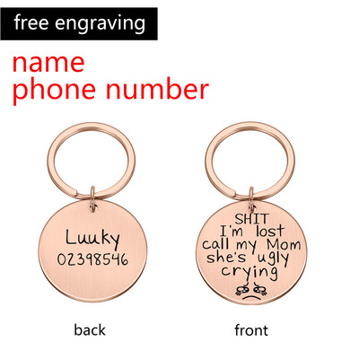 Κατά της απώλειας Ετικέτα ταυτότητας κατοικίδιων Αξεσουάρ γιακά σκύλου γάτας Διακόσμηση Όνομα κατοικίδιου Αριθμός Κολάρα Ετικέτες ταυτότητας σκύλου Εξατομικευμένες