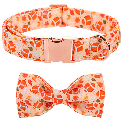 Εξατομικευμένο φθινοπωρινό κολάρο σκύλου με παπιγιόν κολάρο ποδοσφαίρου σκύλου Ρυθμιζόμενο κολάρο για σκύλους για μεγάλο μεσαίο μικρό σκύλο