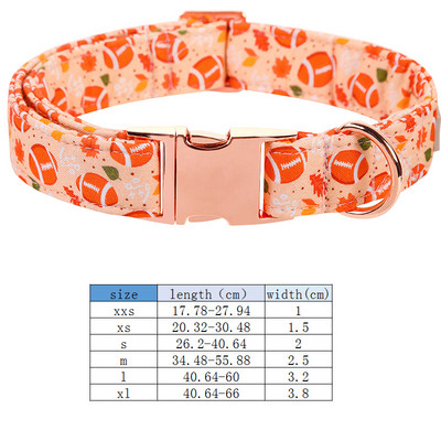 Εξατομικευμένο φθινοπωρινό κολάρο σκύλου με παπιγιόν κολάρο ποδοσφαίρου σκύλου Ρυθμιζόμενο κολάρο για σκύλους για μεγάλο μεσαίο μικρό σκύλο