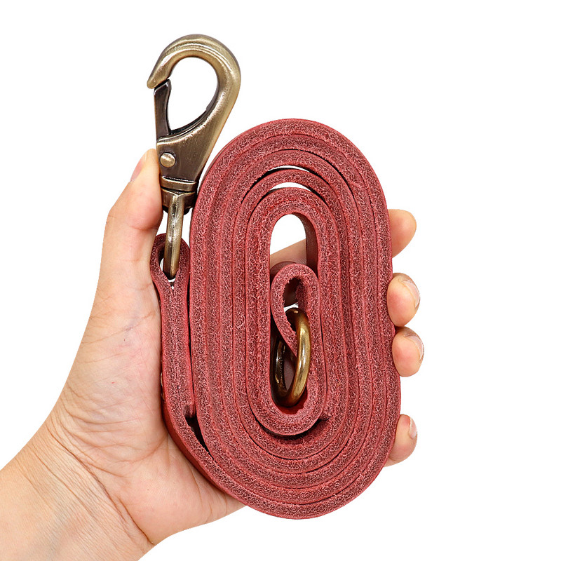 150 cm lesă puternică pentru câini pentru animale de companie din piele naturală frânghie de plumb câini mari de mers pe jos lesă de alergare pentru Pitbull ciobanesc german SML