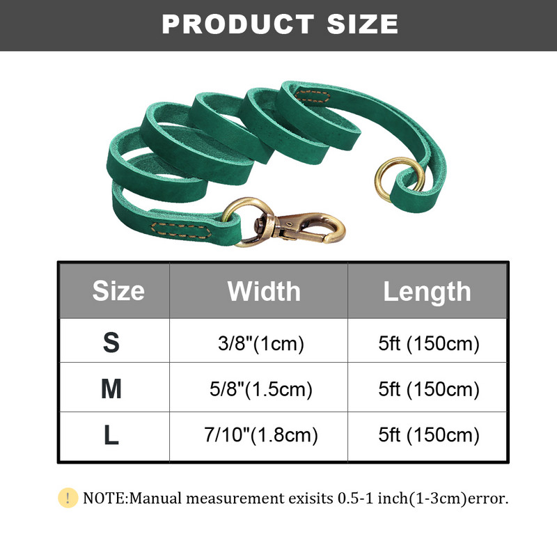 150 cm lesă puternică pentru câini pentru animale de companie din piele naturală frânghie de plumb câini mari de mers pe jos lesă de alergare pentru Pitbull ciobanesc german SML