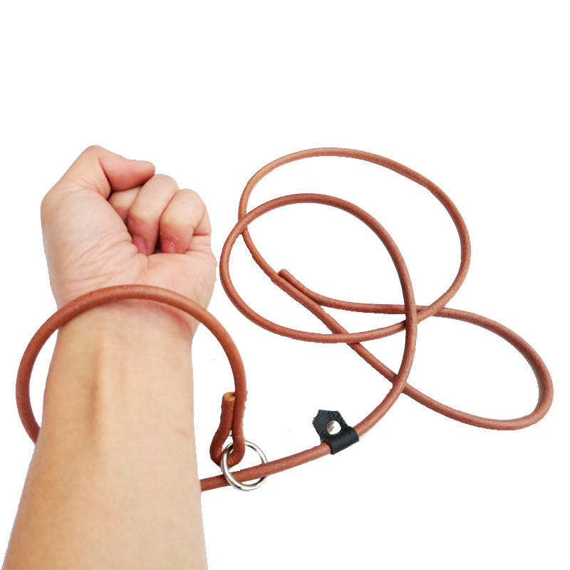 Προμήθειες κατοικίδιων ζώων με λουρί Pet Dog Leash Cowhide Traction Ενσωματωμένο λουρί P-chain σκύλου χρησιμοποιείται για την εκπαίδευση κουταβιών P-chain Pet Supplies