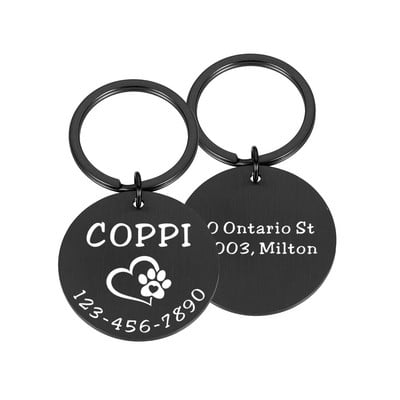 Χαραγμένες ετικέτες κολάρου σκύλου Εξατομικευμένες ετικέτες ταυτότητας κολιέ γάτας Anti-lost Πινακίδα ονόματος για σκύλους κατοικίδιων ζώων Leash Kitten Puppy Supplies