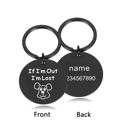 Χαραγμένες ετικέτες κολάρου σκύλου Εξατομικευμένες ετικέτες ταυτότητας κολιέ γάτας Anti-lost Πινακίδα ονόματος για σκύλους κατοικίδιων ζώων Leash Kitten Puppy Supplies