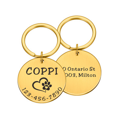 Χαραγμένες ετικέτες κολάρου σκύλου Εξατομικευμένες ετικέτες ταυτότητας κολιέ γάτας Anti-lost Πινακίδα ονόματος για σκύλους κατοικίδιων ζώων Leash Kitten Puppy Supplies