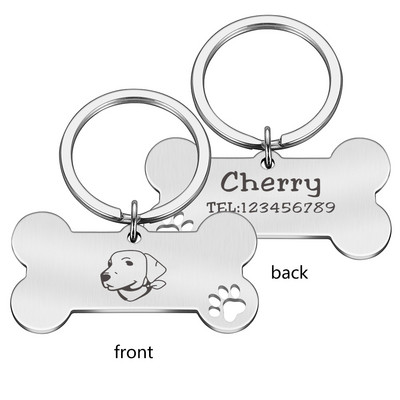 Pielāgojamas suņu kaklasiksnas ID atzīmes Suņa medaļa ar gravējumu vārda adrese Personalizēta kucēnu iejūga nosaukuma plāksnīte Mājdzīvnieki Produktu piederumi