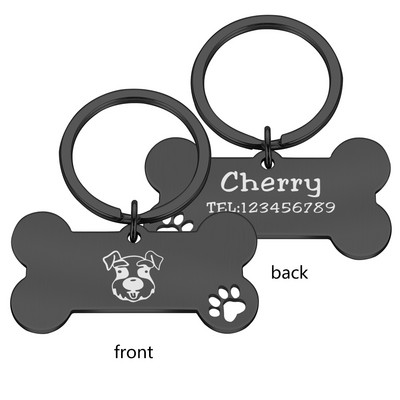 Pielāgojamas suņu kaklasiksnas ID atzīmes Suņa medaļa ar gravējumu vārda adrese Personalizēta kucēnu iejūga nosaukuma plāksnīte Mājdzīvnieki Produktu piederumi