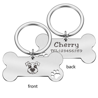 Pielāgojamas suņu kaklasiksnas ID atzīmes Suņa medaļa ar gravējumu vārda adrese Personalizēta kucēnu iejūga nosaukuma plāksnīte Mājdzīvnieki Produktu piederumi