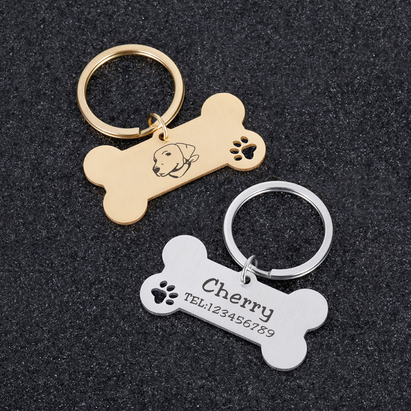 Pielāgojamas suņu kaklasiksnas ID atzīmes Suņa medaļa ar gravējumu vārda adrese Personalizēta kucēnu iejūga nosaukuma plāksnīte Mājdzīvnieki Produktu piederumi