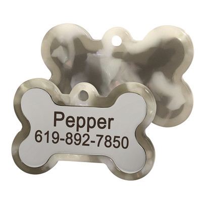 Εξατομικευμένη ετικέτα ονόματος κατοικίδιου για σκύλους Προσαρμοσμένα σκυλιά κουταβιού Κοκάλινα ετικέτες Αξεσουάρ Χαραγμένο μενταγιόν κατά της απώλειας Ετικέτα γιακά κατοικίδιων ζώων