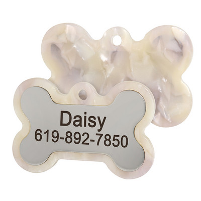 Εξατομικευμένη ετικέτα ονόματος κατοικίδιου για σκύλους Προσαρμοσμένα σκυλιά κουταβιού Κοκάλινα ετικέτες Αξεσουάρ Χαραγμένο μενταγιόν κατά της απώλειας Ετικέτα γιακά κατοικίδιων ζώων