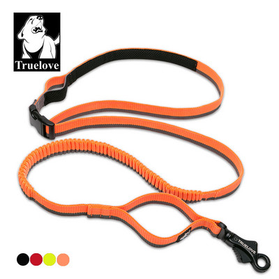 Truelove Dog Running Bungee Leash Ръчно носено на кръста Регулируеми найлонови еластични прибиращи се поводи за кучета за бягане, джогинг, ходене