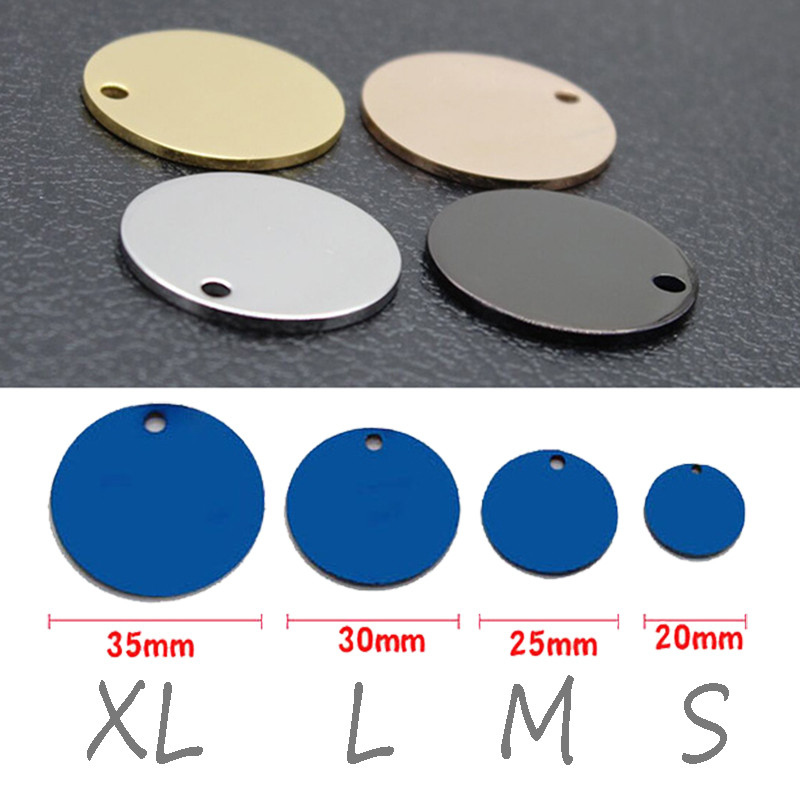 Κύκλος εξατομικευμένη προσαρμοσμένη ταυτότητα σκύλου Ετικέτα γιακά με μοτίβο δάσος για γάτα κρεμαστό κόσμημα με χαραγμένο κολιέ για κατοικίδια Αλυσίδα γούρι προμήθειες