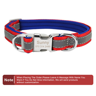 Lemmiklooma kaelarihm Kohandatud nime kiri Helkur Koera kaelarihm Kutsikas Kassi Kadumisevastane Isikupärastatud Prindi ID Sildid Graveerimine Väike keskmine koer