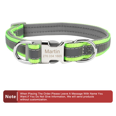 Lemmiklooma kaelarihm Kohandatud nime kiri Helkur Koera kaelarihm Kutsikas Kassi Kadumisevastane Isikupärastatud Prindi ID Sildid Graveerimine Väike keskmine koer