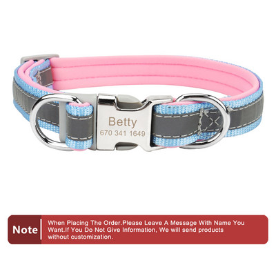 Lemmiklooma kaelarihm Kohandatud nime kiri Helkur Koera kaelarihm Kutsikas Kassi Kadumisevastane Isikupärastatud Prindi ID Sildid Graveerimine Väike keskmine koer