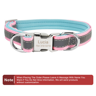 Lemmiklooma kaelarihm Kohandatud nime kiri Helkur Koera kaelarihm Kutsikas Kassi Kadumisevastane Isikupärastatud Prindi ID Sildid Graveerimine Väike keskmine koer