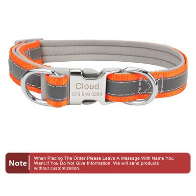 Lemmiklooma kaelarihm Kohandatud nime kiri Helkur Koera kaelarihm Kutsikas Kassi Kadumisevastane Isikupärastatud Prindi ID Sildid Graveerimine Väike keskmine koer