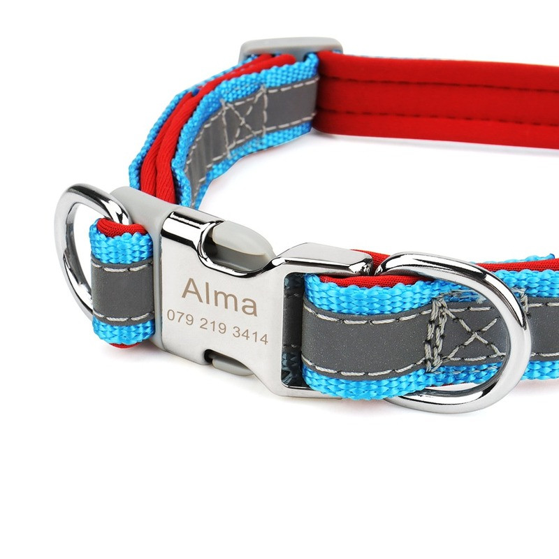 Lemmiklooma kaelarihm Kohandatud nime kiri Helkur Koera kaelarihm Kutsikas Kassi Kadumisevastane Isikupärastatud Prindi ID Sildid Graveerimine Väike keskmine koer