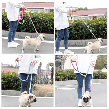 6-футова издръжлива найлонова каишка за кучета, кръгла памучна каишка за кучета, водещо въже на открито, обучение за разходка на домашни любимци, поводи, въжета, каишки, колан