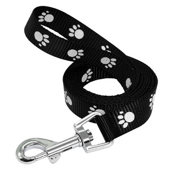 Nylon Small Dog Leash Paw Print Pet Walking Lead 3 Χρώμα Εκπαίδευση Λουρί Γάτες Σκύλοι Ζώνη με λουρί με λουρί με λουρί Κόκκινο Μπλε Μαύρο