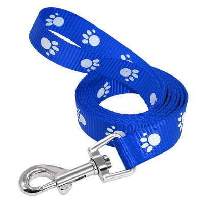 Nylon Small Dog Leash Paw Print Pet Walking Lead 3 Χρώμα Εκπαίδευση Λουρί Γάτες Σκύλοι Ζώνη με λουρί με λουρί με λουρί Κόκκινο Μπλε Μαύρο