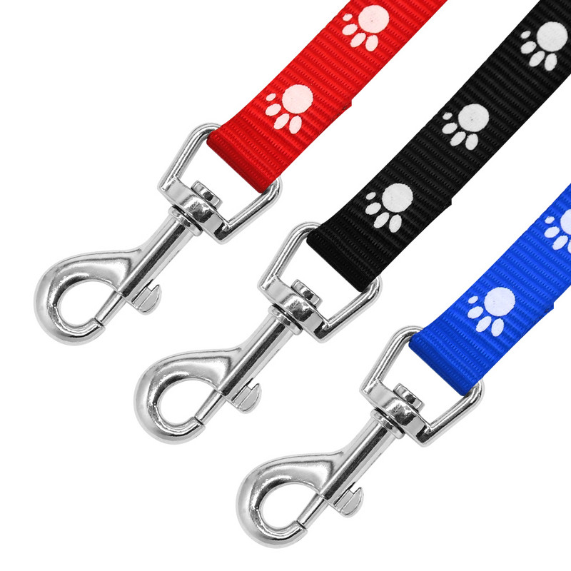 Nylon Small Dog Leash Paw Print Pet Walking Lead 3 Χρώμα Εκπαίδευση Λουρί Γάτες Σκύλοι Ζώνη με λουρί με λουρί με λουρί Κόκκινο Μπλε Μαύρο