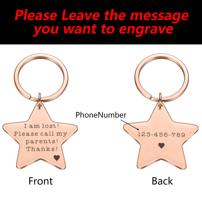 Ugravirane anti-lost ID oznake za kućne ljubimce za mačke i pse Personalizirane identifikacijske oznake pasa Dodaci za ogrlice s pentagramom Oznaka za pse Ugravirana telefonska oznaka